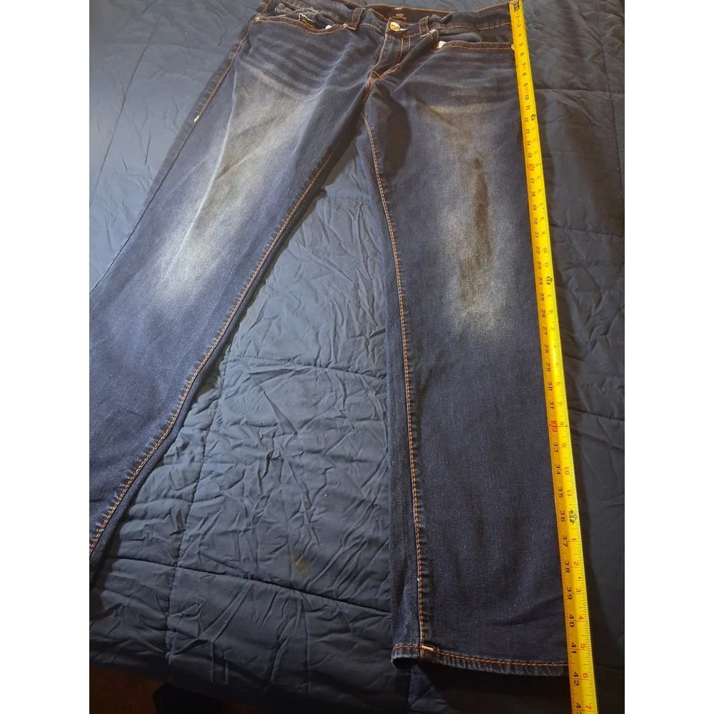 True Religion Ricky‎ Big T Relaxed Straight Flap Jeans Dark Wash Mens 36x32